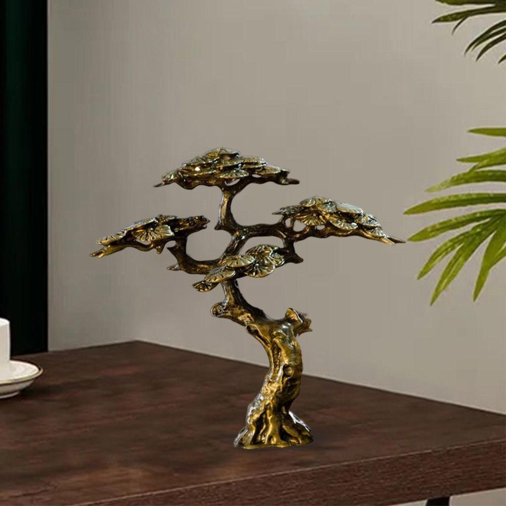 Украшение Миниатюрная скульптура Маленькая сосна Орнамент Моделирование Приветственная сосна Статуя Приветственная сосна S